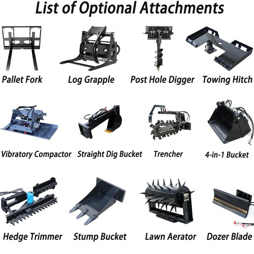 Mini skid steer attachments - skid,